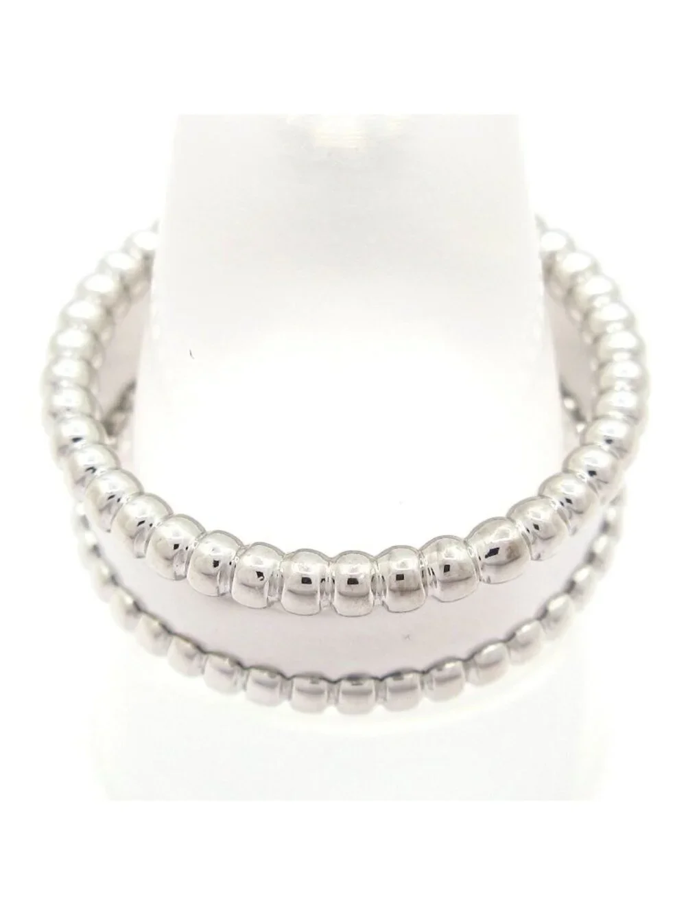 Van Cleef & Arpels Ring 56 Perlee Signature 18k White Gold